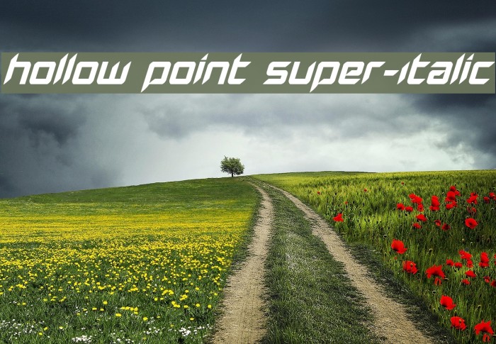 Hollow Point Super-Italic Font examples