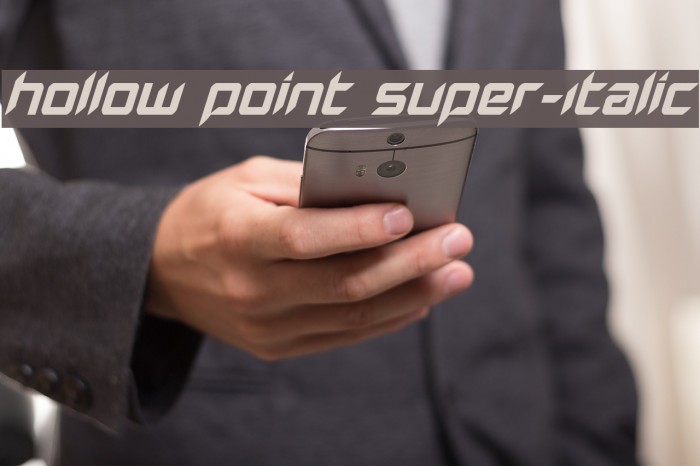 Hollow Point Super-Italic Font examples