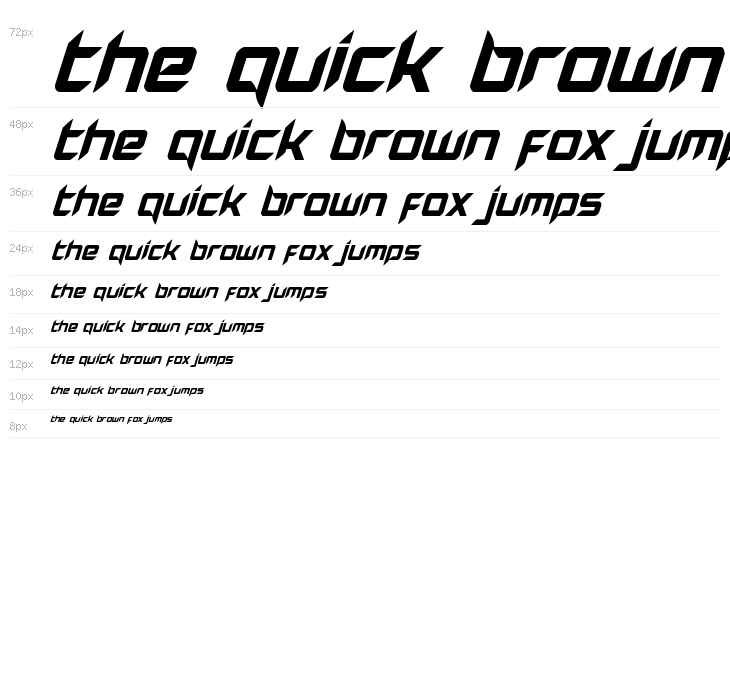 Hollow Point Super-Italic Waterfall