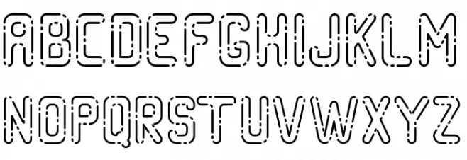 Hollow Space Schriftart Groß