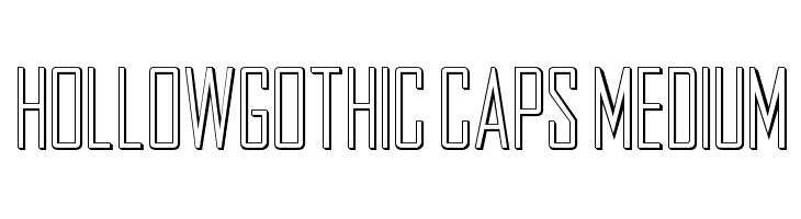 HollowGothic Caps Medium Fonte