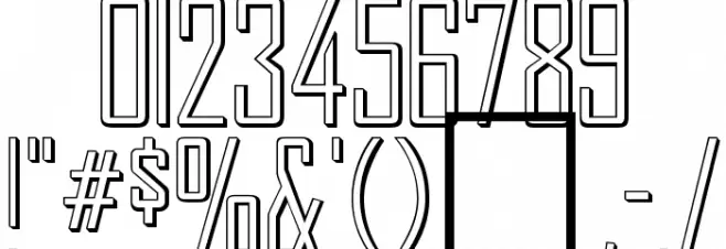 HollowGothic Caps Medium Font OTHER CHARS