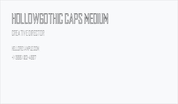 HollowGothic Caps Medium Business Card