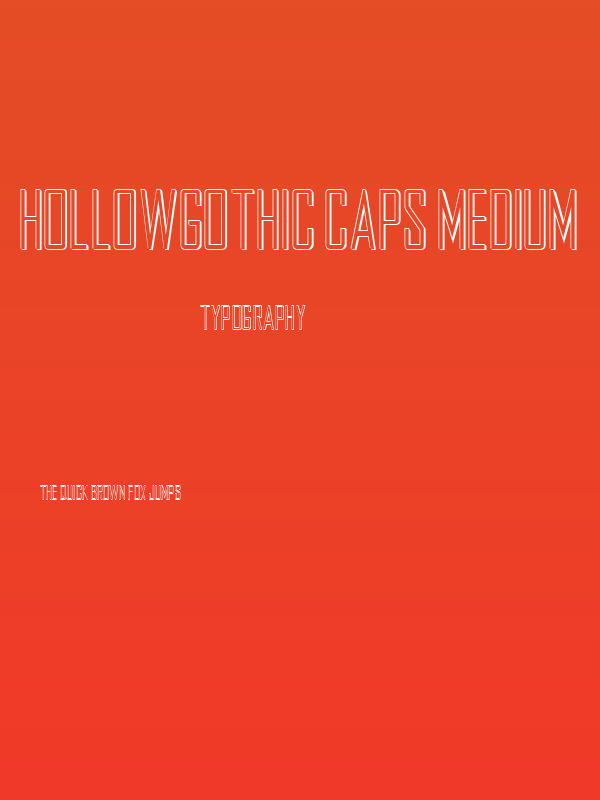 HollowGothic Caps Medium Poster