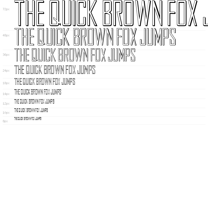 HollowGothic Caps Medium Waterfall