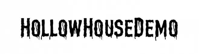 HollowHouseDemo  Frei Schriftart Herunterladen