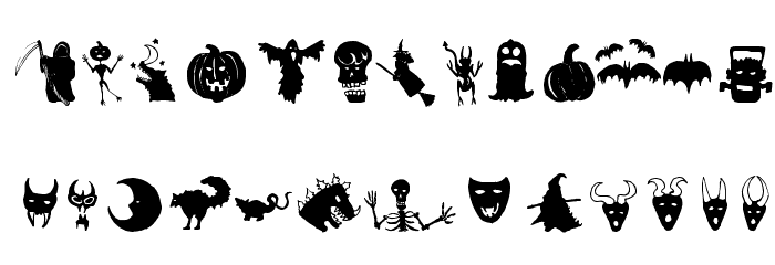 HollowWeenie Bats Schriftart Kleinbuchstaben