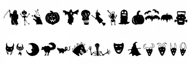 HollowWeenie Bats Schriftart Kleinbuchstaben