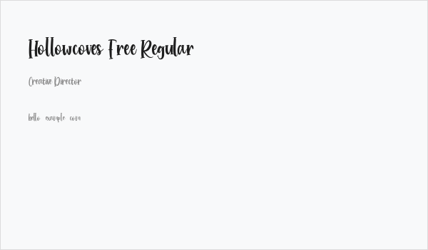 Hollowcoves Free Regular Business Card