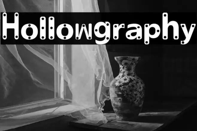 Hollowgraphy Font examples