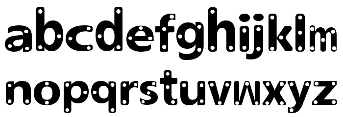 Hollowgraphy Font LOWERCASE