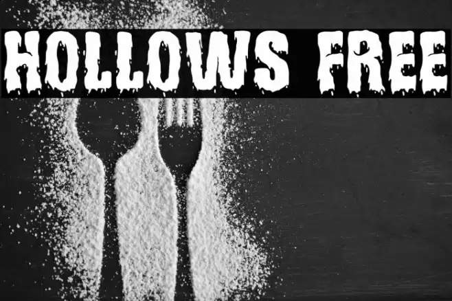 Hollows Free Font examples