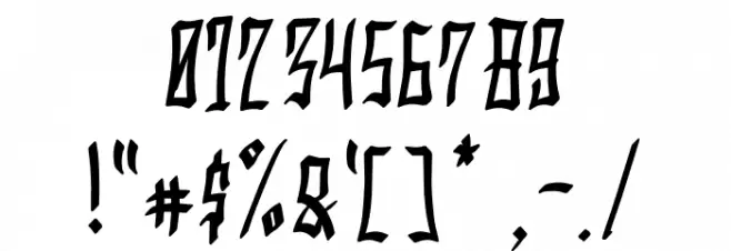 Hollowtown Font OTHER CHARS
