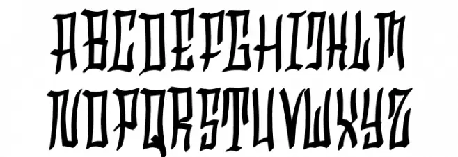 Hollowtown Schriftart Groß