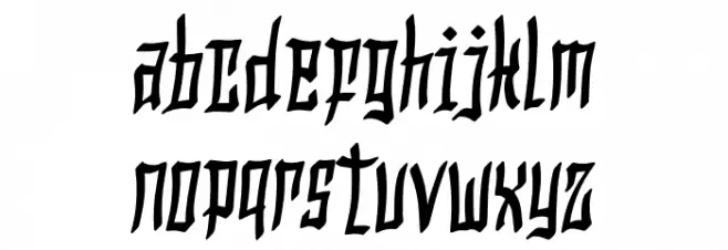 Hollowtown Font LOWERCASE