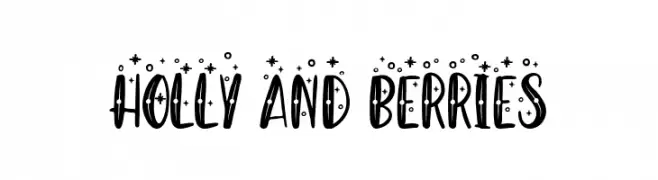 Holly And Berries  Frei Schriftart Herunterladen