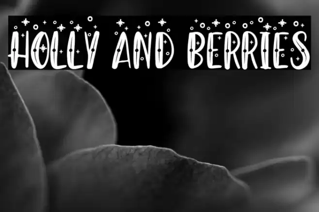 Holly And Berries Font examples