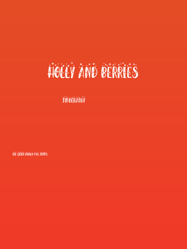 Holly And Berries Poster