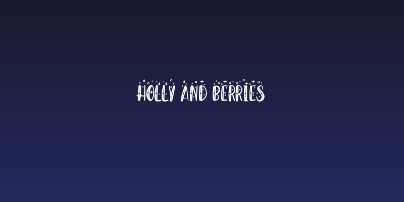 Holly And Berries Social Header