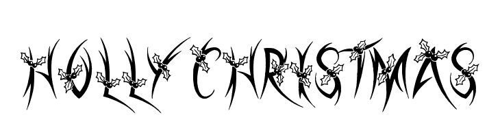 Holly Christmas Font