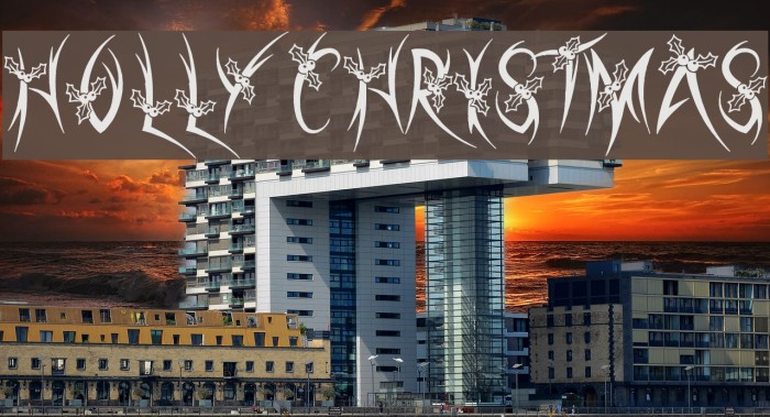 Holly Christmas Font examples