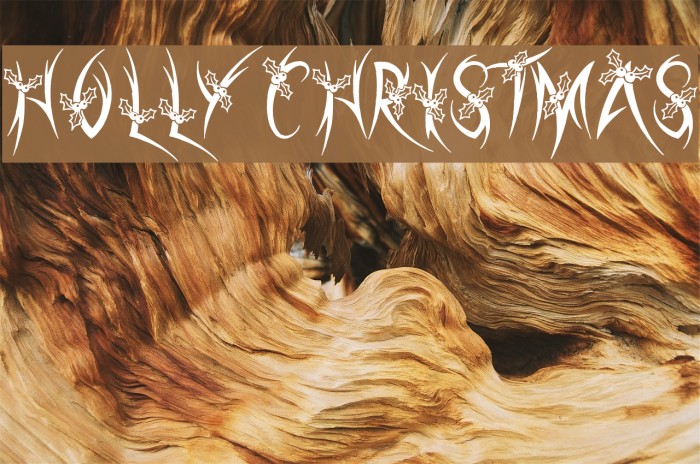 Holly Christmas Font examples