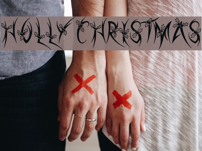 Holly Christmas Font examples