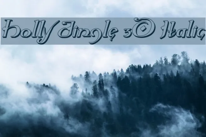 Holly Jingle 3D Italic Example 1