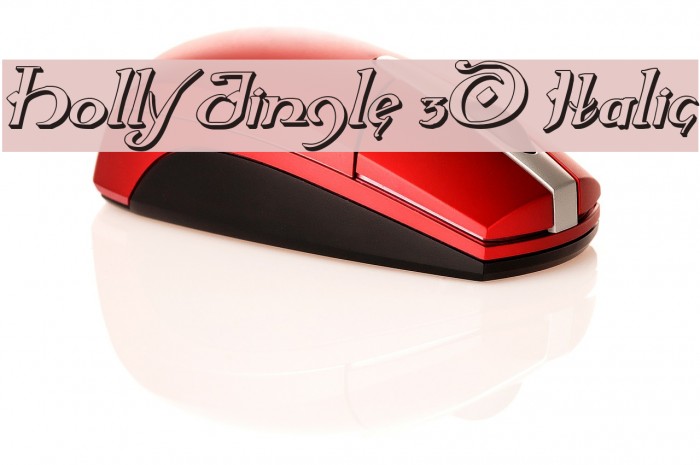 Holly Jingle 3D Italic Font examples