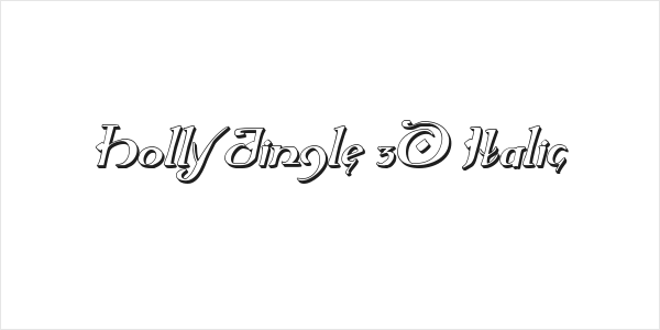 Holly Jingle 3D Italic Logo