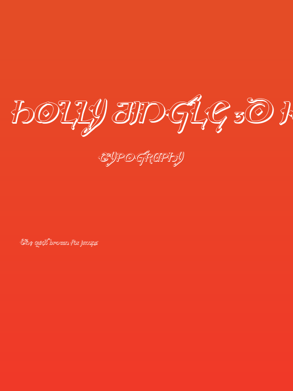 Holly Jingle 3D Italic Poster