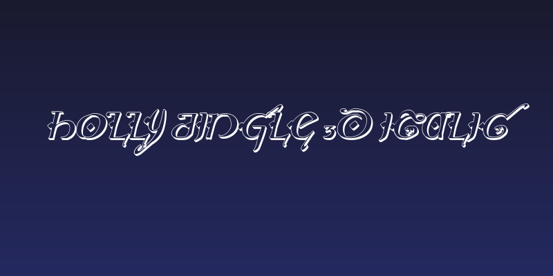 Holly Jingle 3D Italic Social Header