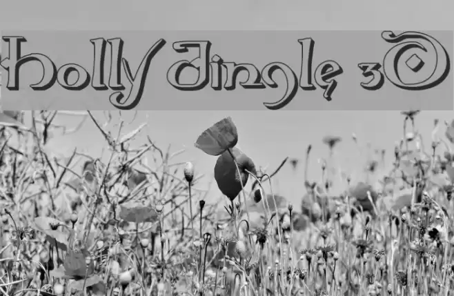Holly Jingle 3D Font examples