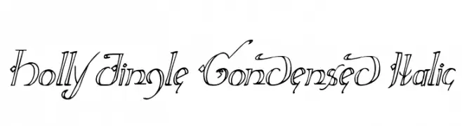 Holly Jingle Condensed Italic  免费字体下载