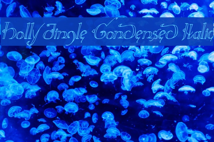 Holly Jingle Condensed Italic Example 1