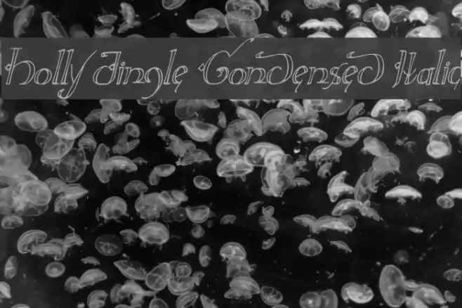Holly Jingle Condensed Italic Font examples