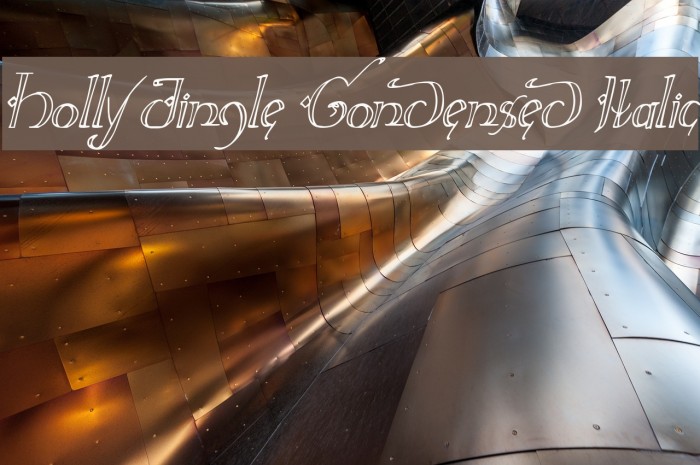 Holly Jingle Condensed Italic Example 2