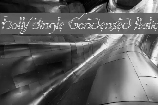 Holly Jingle Condensed Italic Font examples