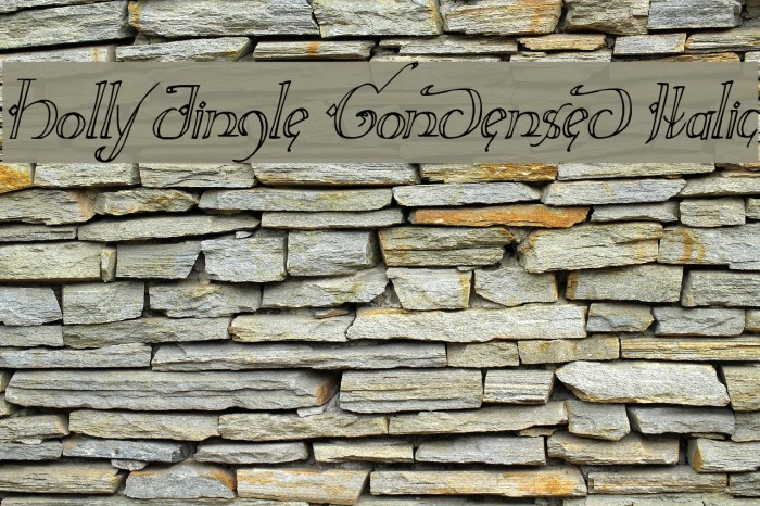 Holly Jingle Condensed Italic Example 3