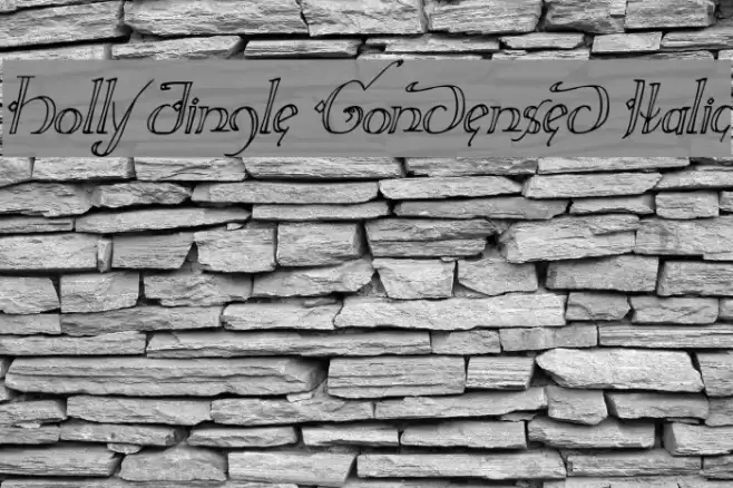 Holly Jingle Condensed Italic Font examples