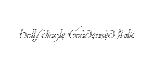 Holly Jingle Condensed Italic Logo