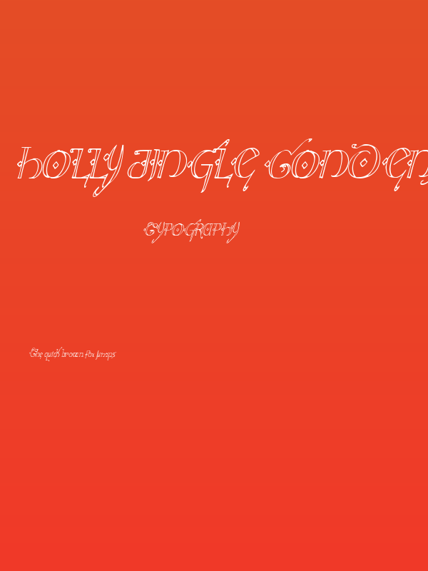 Holly Jingle Condensed Italic Poster