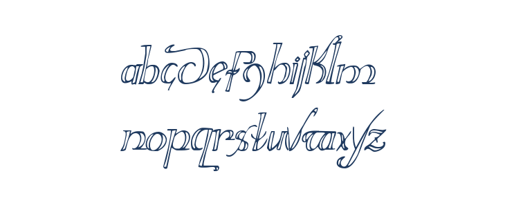Holly Jingle Condensed Italic Lowercase
