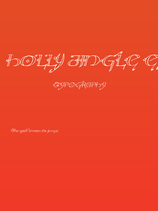 Holly Jingle Expanded Italic Poster