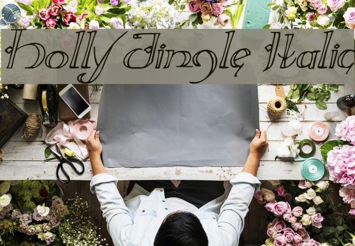 Holly Jingle Italic Example 1