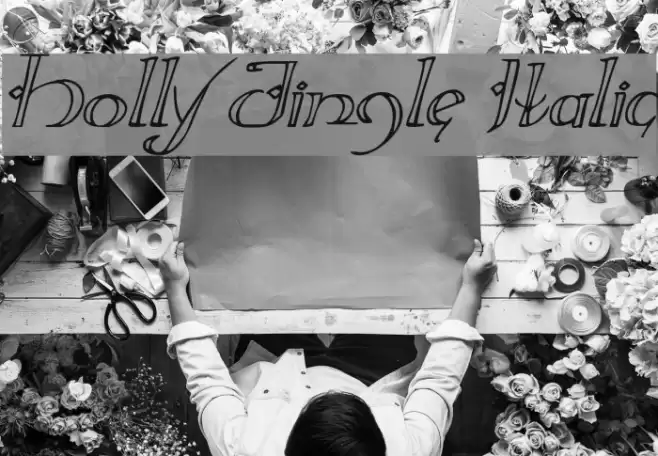 Holly Jingle Italic Font examples