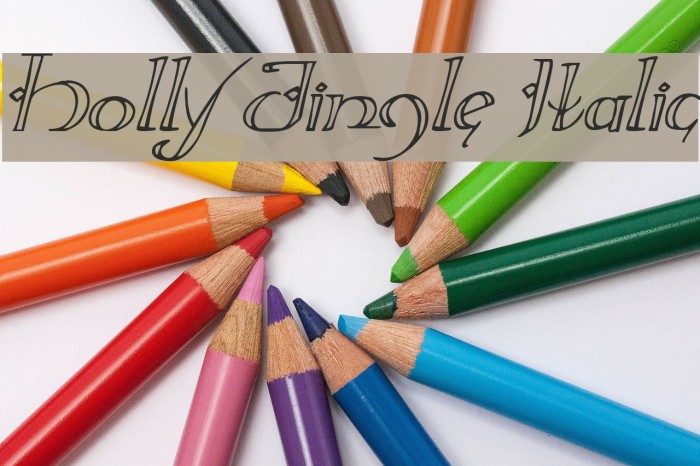 Holly Jingle Italic Example 3