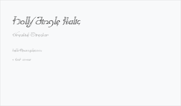 Holly Jingle Italic Business Card