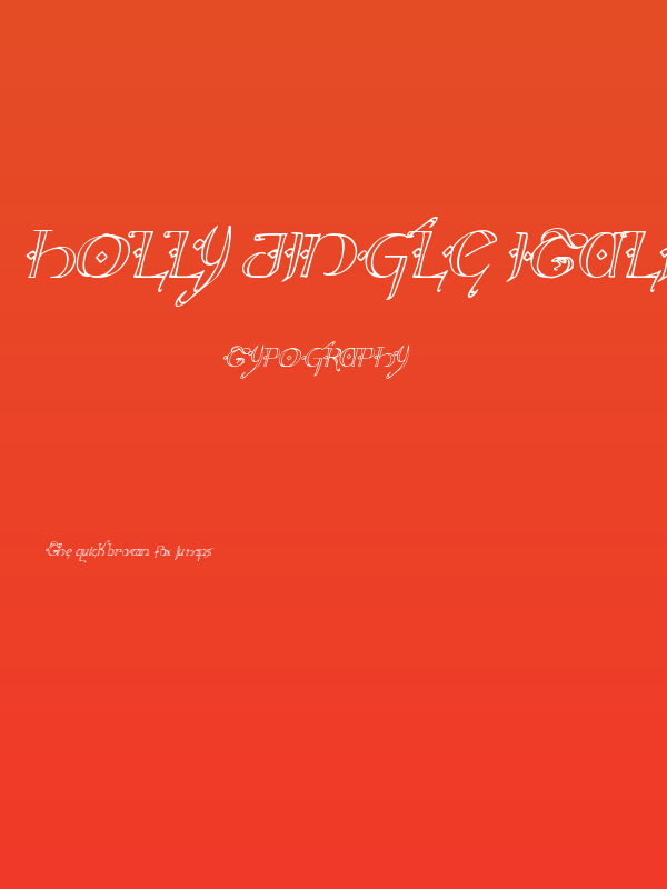 Holly Jingle Italic Poster