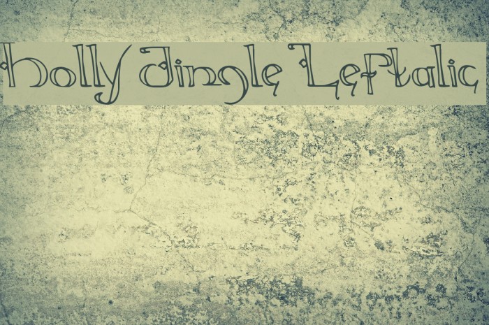 Holly Jingle Leftalic Example 3